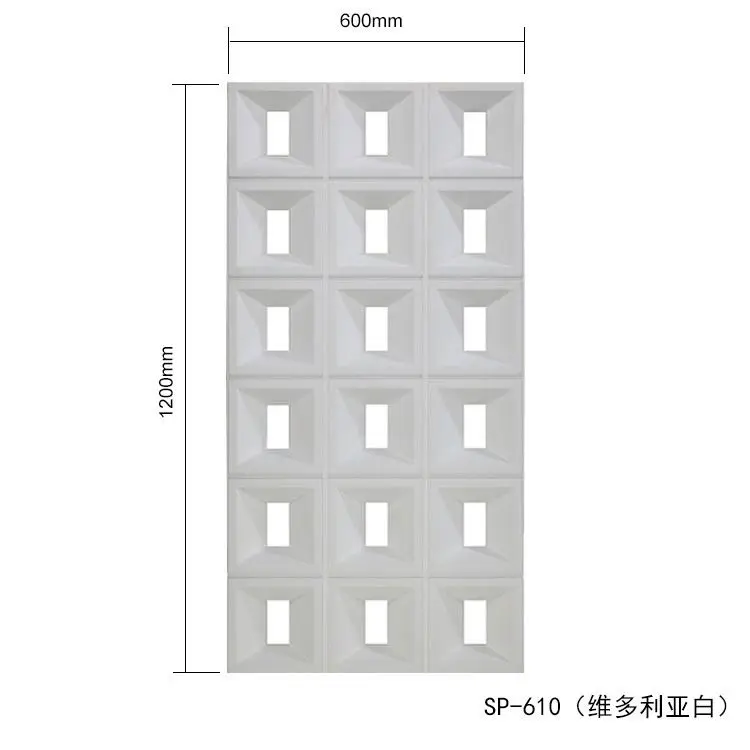 Light weight Polyurethane pu Hollow brick art decor background Partition wall Hollow porous brick pu artificial stone wall panel