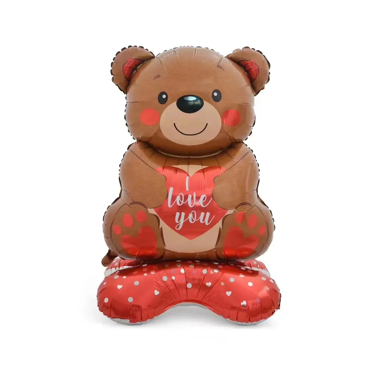 New Arrival Rainbow Candy Ice Cream Cute Teddy Bear Heart Balloon Children Toys Happy Birthtay Party Foil Balloons For Girls