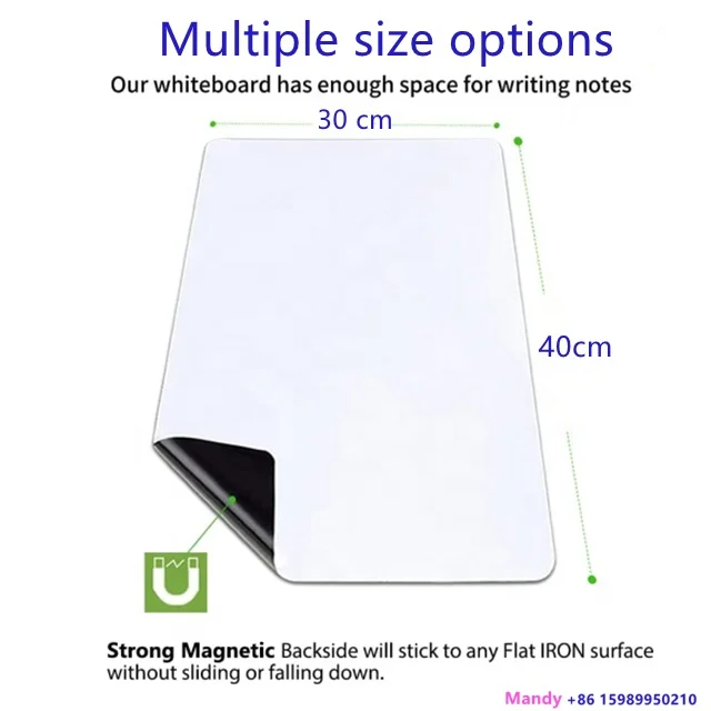 Soft Magnetic Marker Board PET Children Wall Sticker Foldable magnet dry eraser whiteboard