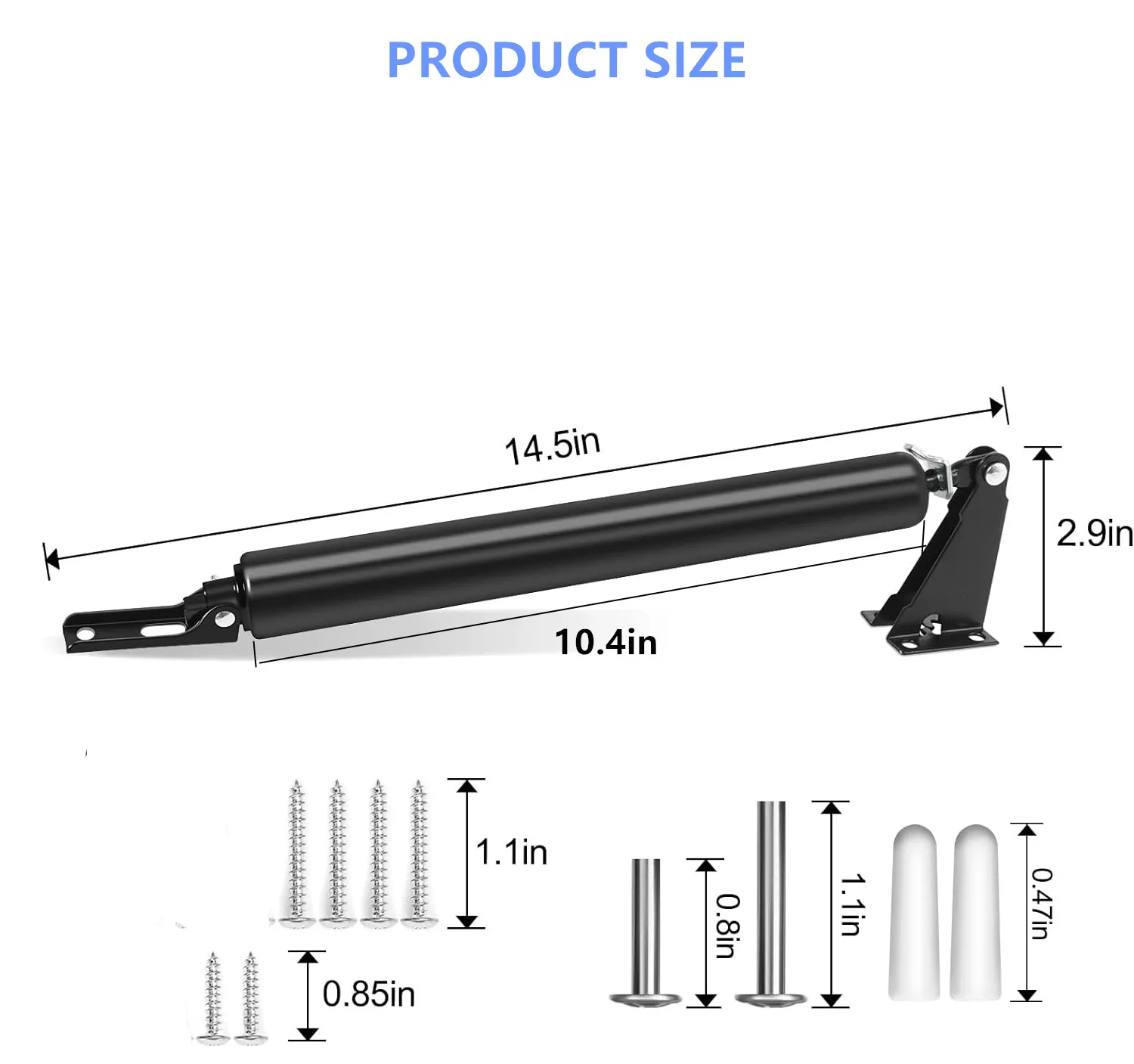 Window Fittings Black Screen Pneumatic Door Closer And Button Latch With Chain Sets