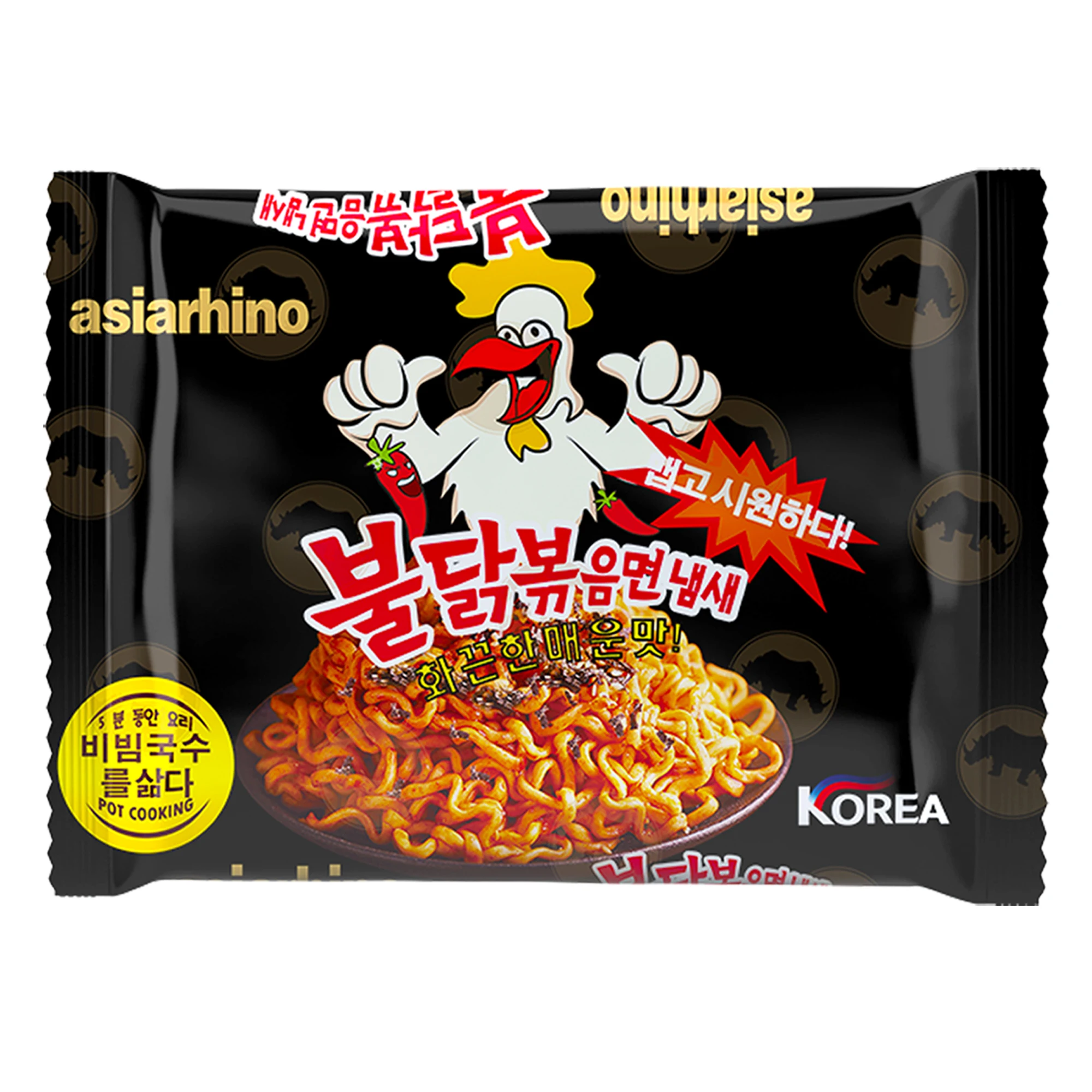 Hot Roasted Super Spicy Ramen Noodles Korean Bulk Five-Pieces Hot Carba Cream Flavor Spicy Instant Noodles