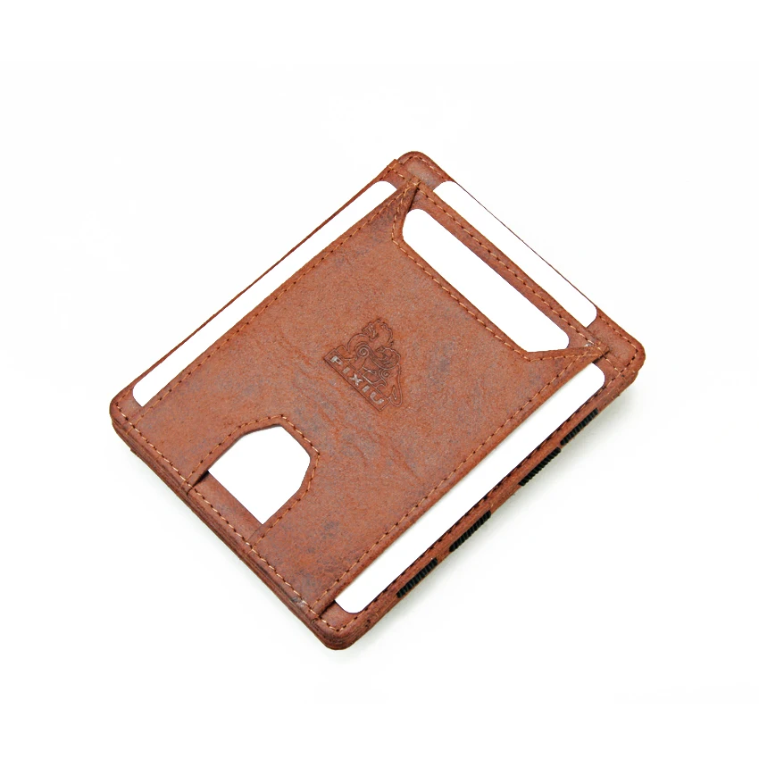 Hot-selling Factory Experienced Manufacture Price  Crazy Horse  Leather Rfid  Magic Coin Pocket Wallet smart wallet