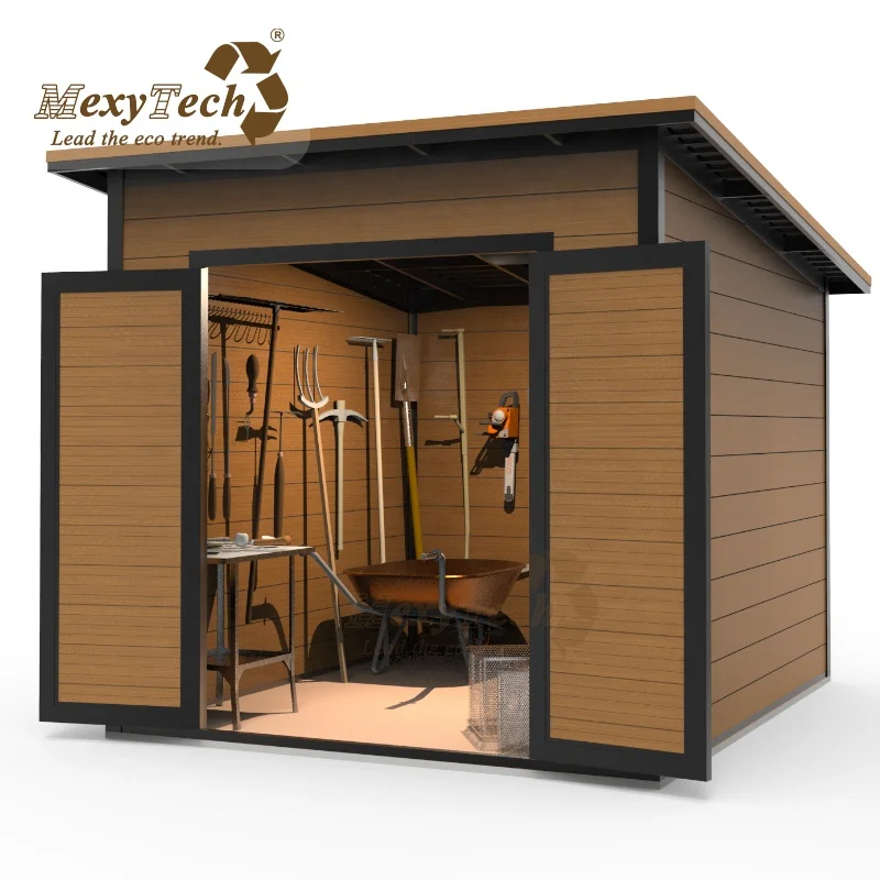 Low Cost Wood Outdoor Outside Garden Shed wpc palilion