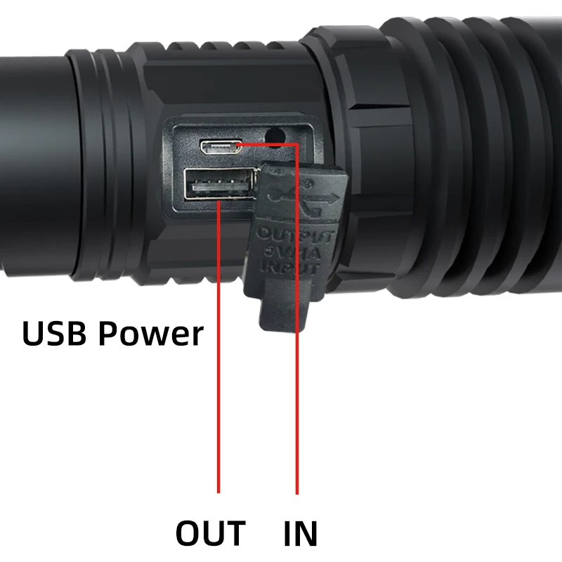 Long Distance Strong Zoom Aluminium Alloy Usb Recharge Tactical Flashlight Battery Led Torch Flash Light