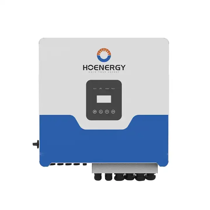 Hoenergy 8-12kW Hybrid Inverter with High Volta MPPT LCD Screen IP65 Single and off Grid Mode High Volta Inverter