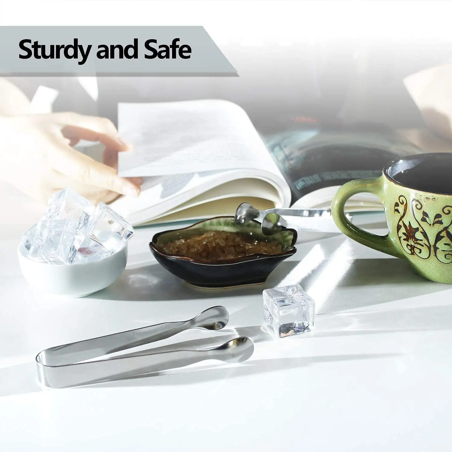 Ice Sugar Cubes 6 Pack Mini Serving Appetizers Small Kitchen Tea Party Coffee Bar Crucible Stainless Steel Incense Tongs