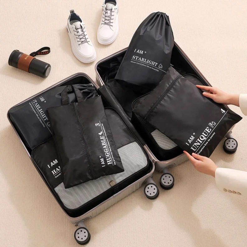 Packing Travel 8 Pcs Cubes Set Foldable Suitcase Organizer Lightweight Luggage Storage Bag