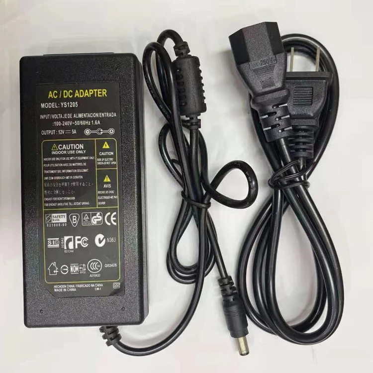 Адаптер переменного/постоянного тока 12V 5A 100-240V EU plug