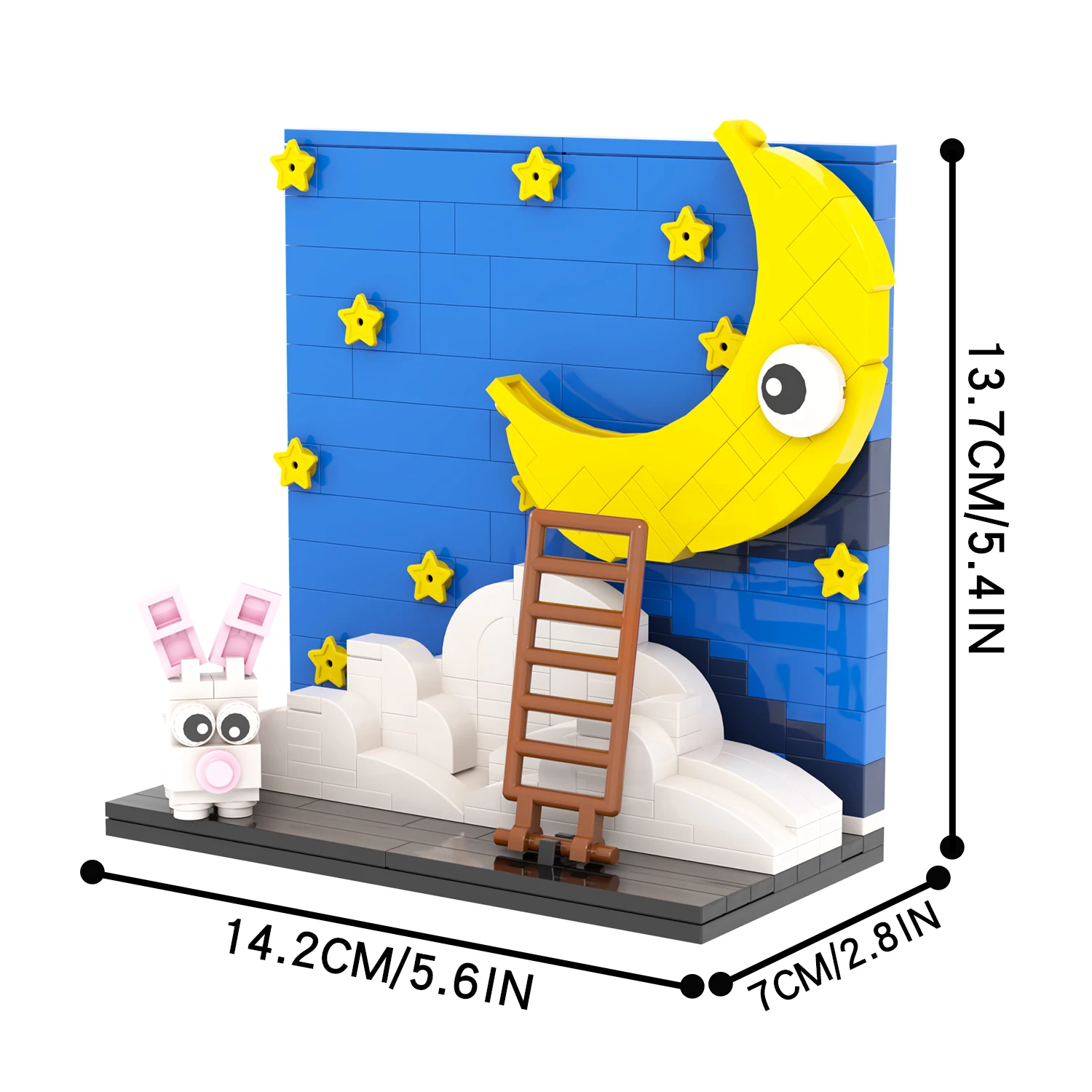 MOC1099 Starry Sky 254 Pcs Bricks With Moon Rabbit Model DIY Assemble Creative Building Blocks Puzzle Gift Toys For Children