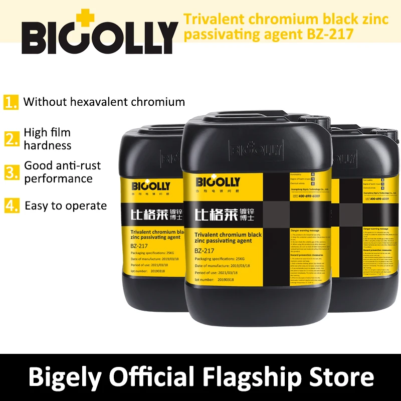 Zinc passivation chemicals Galvanized trivalent black passivator with Simple to operate, suitable for rack and barrel plating