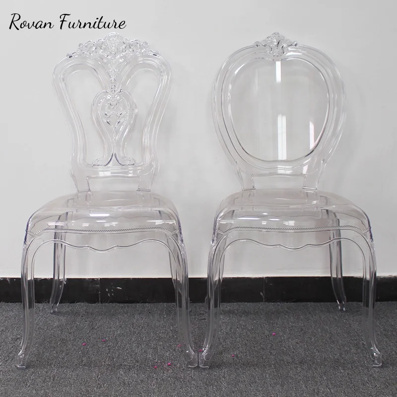 New design wedding and party furniture factory clear acrylic wedding dining  princess bella  chair for events