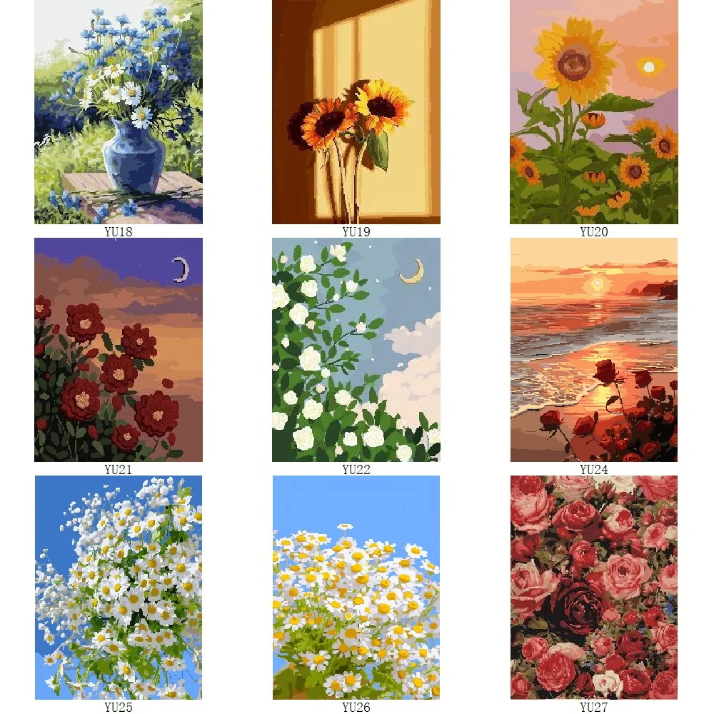 2024 New Design Rose Flower Texture Of Dreams Paint By Numbers 40 50 On Canvas For Young Adults