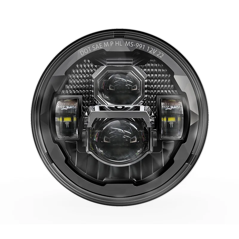 DOT 7 inch Led Headlights for 2003-2009 Hummer H2 Accessories Led Lights for Hummer H3 H1 Parts for Defender Wrangler JK Lamp