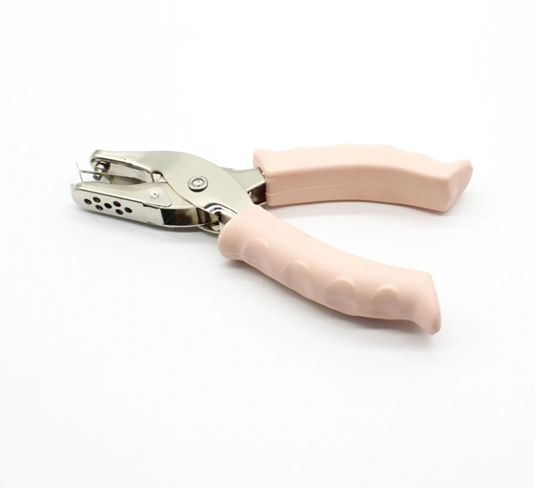 Heat shrinkable sheet punch 6MM/3mm leather case handle metal hand-held punch punch pliers single hole ticket checker