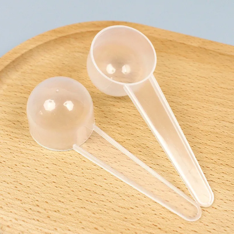 factory food grade 10g 20ml plastic clear pink Coffee measuring spoons long handle Mini milk powder Scoops