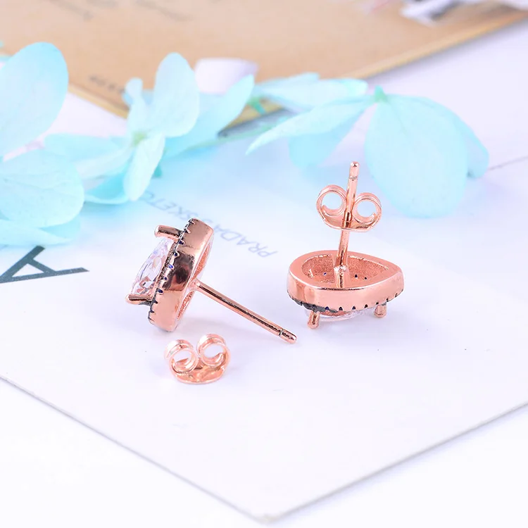 POLIVA Statement Earring Women Designer Korean Fashion Sterling Silver Zircon Stud Earrings For Women Studs Earrings Jewelry