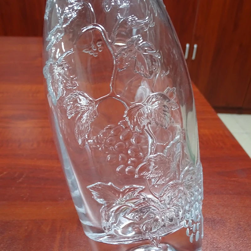 PISCO custom round vodka 750ml corked glass bottle liquor