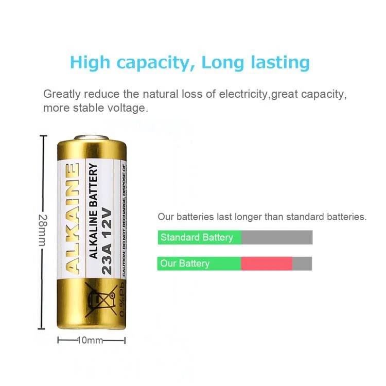 Manufactory Direct Customized Logo Cylindrica Battery Alkaline 23A 12V Batterie