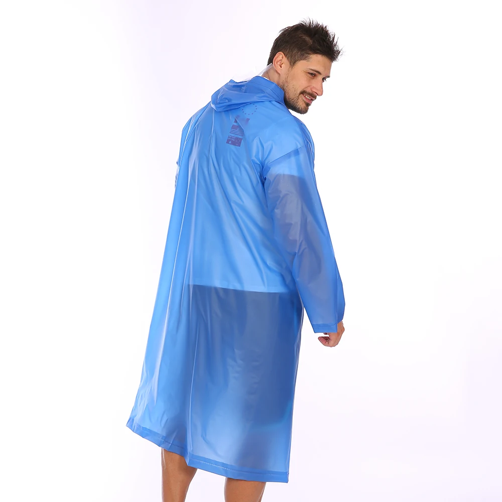 Fashion Women Men Transparent Fabric Poncho Portable Light Raincoat Not Disposable Rain Coat For Adult Tour Pvc Raincoat