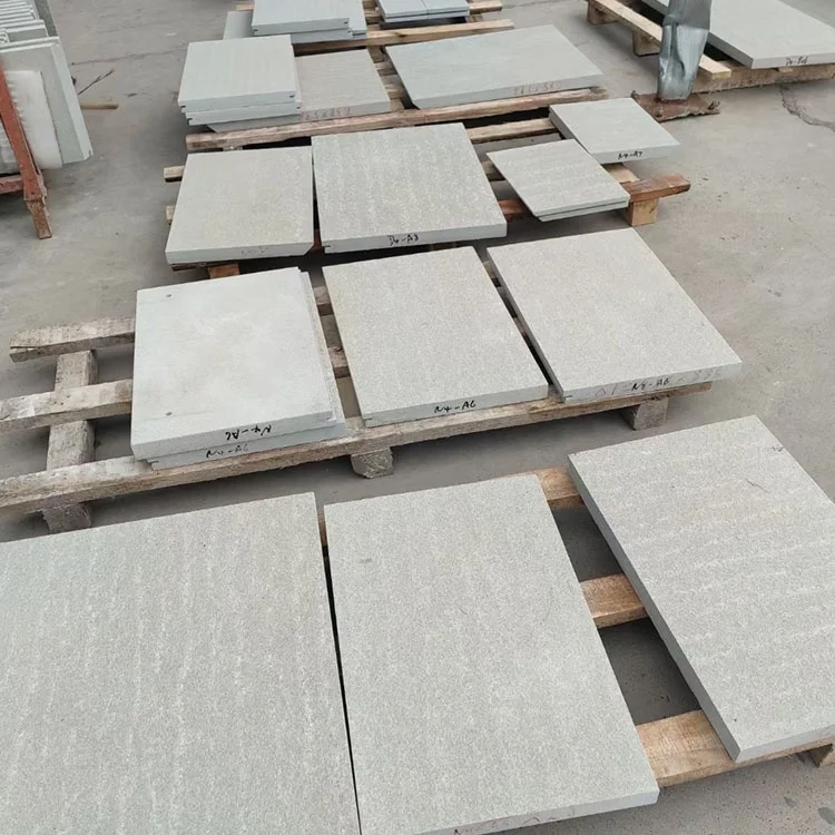Factory Price Chinese Natura White Grey Sandstone Slabs Tiles Pavers For Construction Project