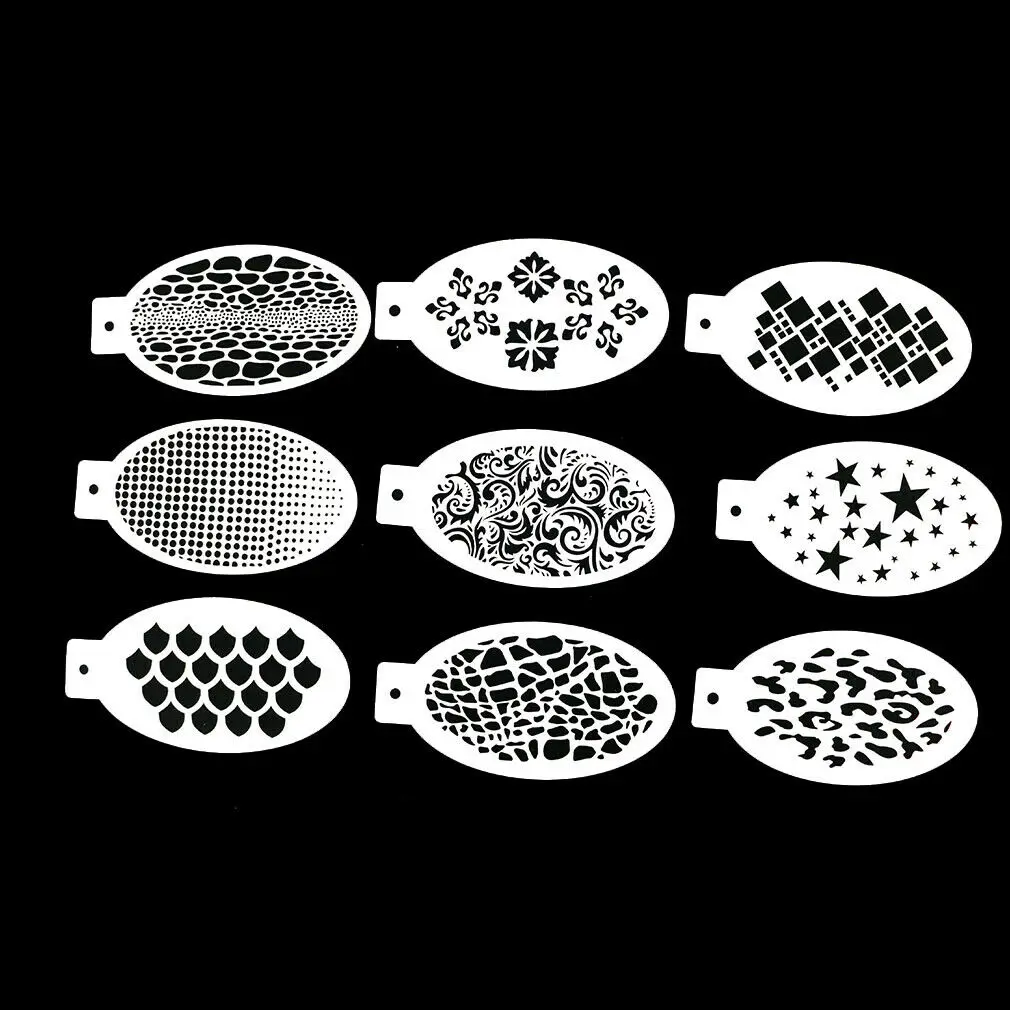 Wholesale Custom Halloween manufacturers washable fashion plates plastic facePaint dragon stencil kids
