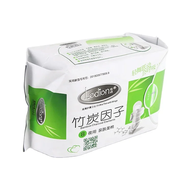 Chinese manufacturer cotton surface ladies pads and green negative ion disposable feminine sanitary napkins