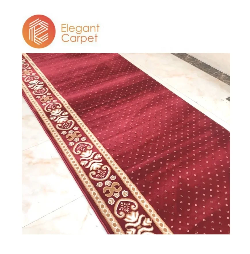 Muslim wall to wall prayer carpet roll mosque karpet masjid