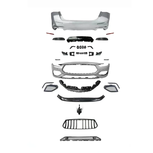 Car bumpers New To New Car body kits For Maserati Ghibli 2014-2019 Upgrade GTS Style Front bumper Grille other auto parts