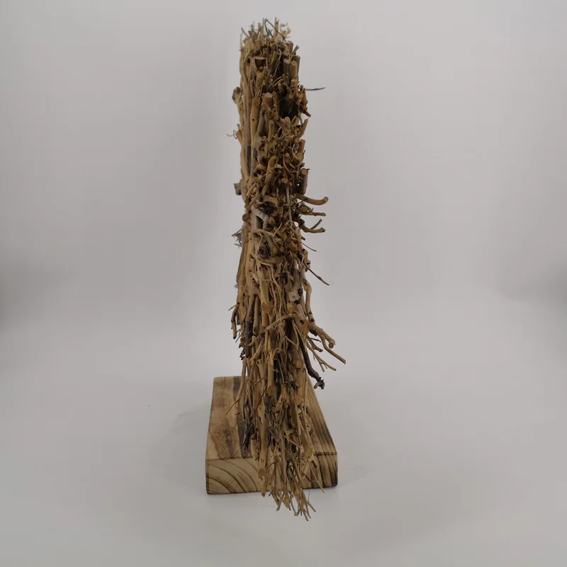 
CUSTOMIZED Natural Teabranch Jointed Circular Crafts With Wood Base Support 