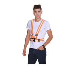 Reflective Safety Vests Running Vest Strap Bands Belt High Elasticity Visibility Outdoor Cycling Clothes Straps
