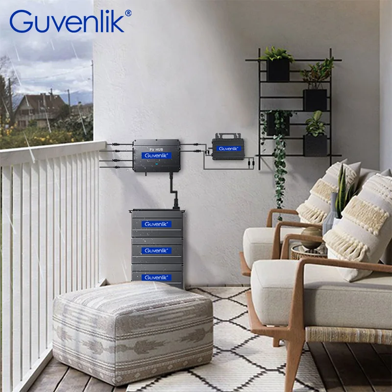 Guvenlik Balcony PV Energy Storage System Controller Solar System with Battery PV Hub PV Box 800W Micro Inverter