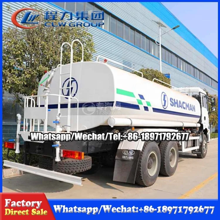 Shacman F3000 Carrier Sprinkler Tank Truck 6x4 25cbm Water Spray Bowser Tanker Truck For Sale