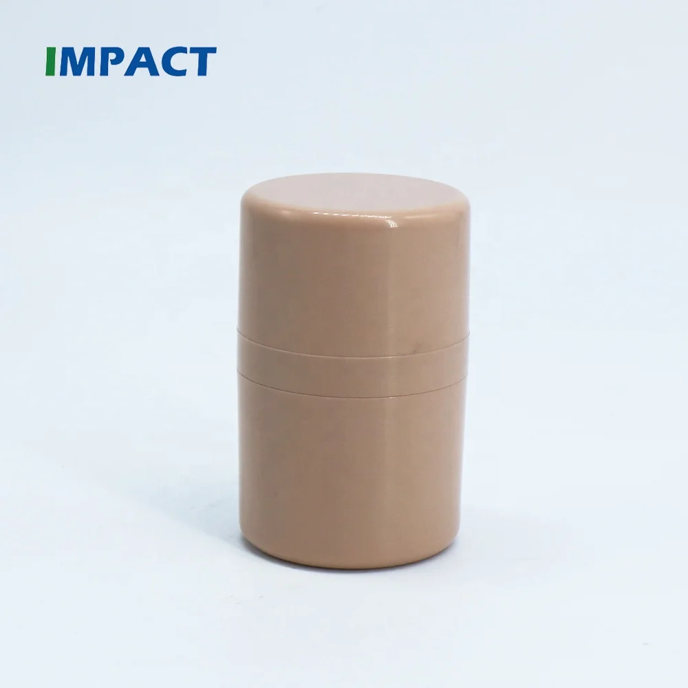 Pink Loose Powder Jar with Sponge