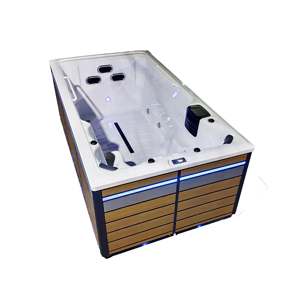 2023 Outdoor BG-6652  acrylic hydrotherapy Infinity swim spa pool  with counter current jets