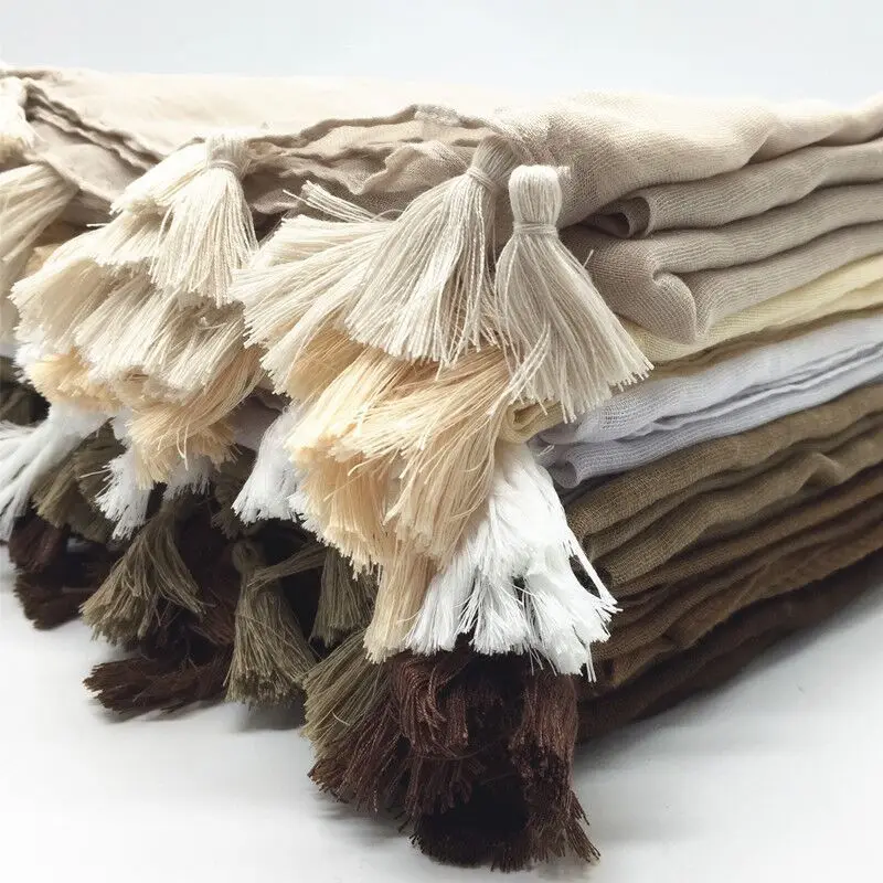 High Quality Solid Scarfs Muslim Wholesale Light Weight Voile Plain Hijab Muslim Women Shawl Women Hijab