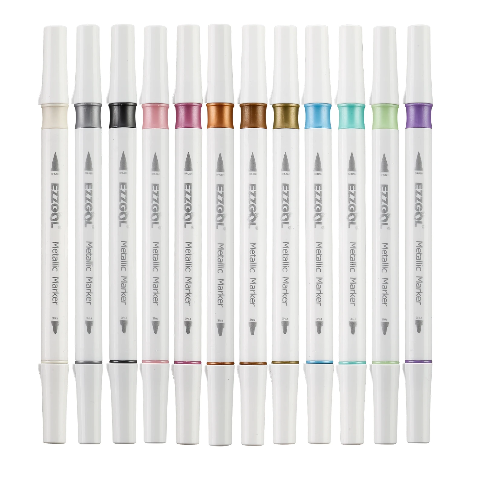 DIY drawing brush fine tips Metallic Pens for Black Paper, Scrapbook, Card Making, Rock Painting