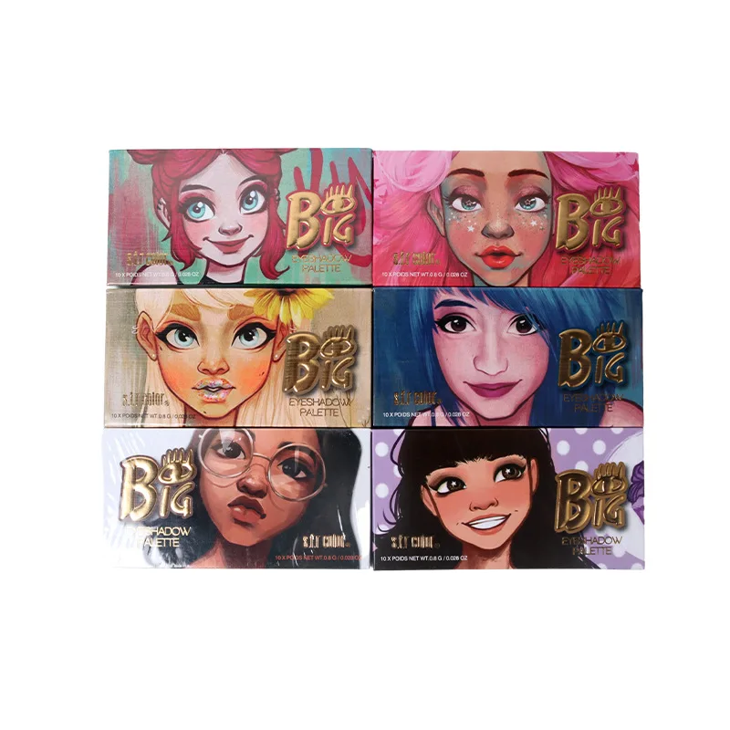 10 colours Cosmetic Makeup Eyeshadow Metallic Shimmer Eye Shadow Palette SFR Color Wholesale