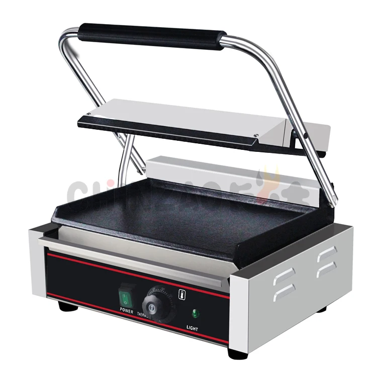 
CHZ 820B Professional Electric Commercial Panini Sandwich Grill with Smooth Plates  (1600061048053)