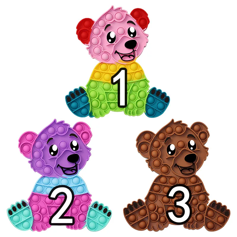 Wholesale Popping Christmas Gifts Jumbo Bubble Silicone Popper Sensory Push It Fidget Toy for Kids