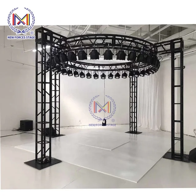 Aluminium Stage  Black Truss Display ,  Circular RoundTruss for Dj booth Concert /Event