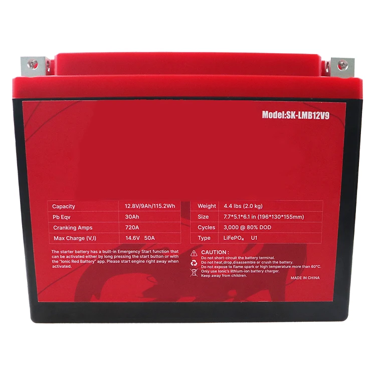 Mini size lightweight 12V/51Wh 4.5AH Lithium Starter (LifepO4) Batteries for EV Lawnmow, ATV, UTV and Motorcycles use