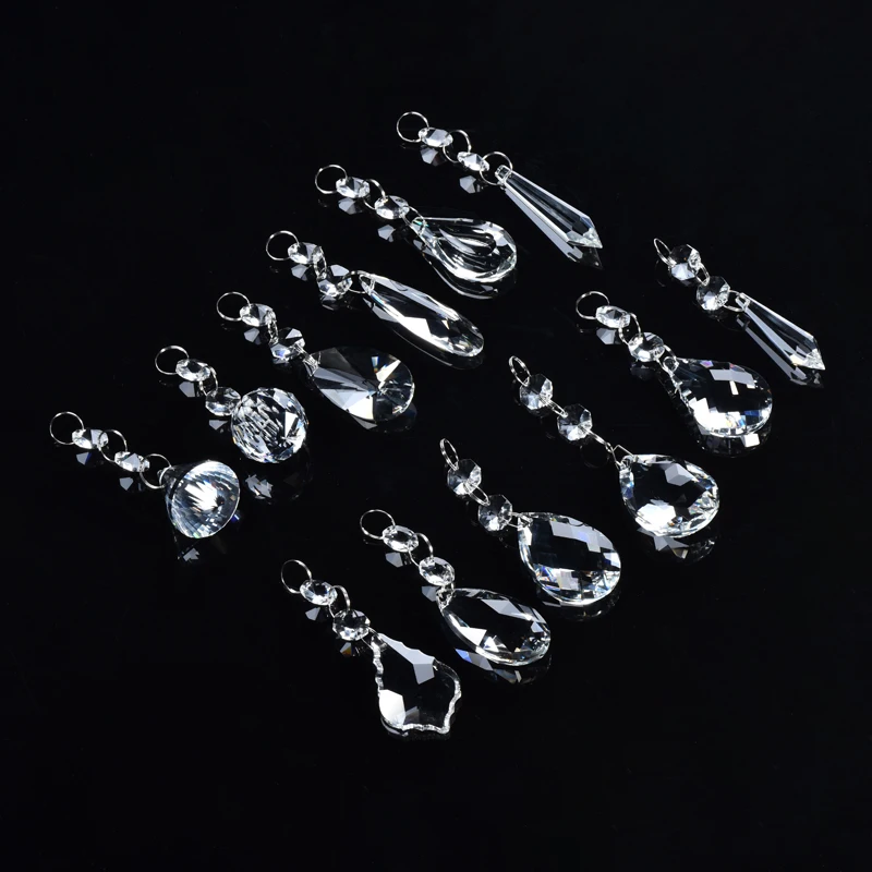 Best quality crystal glass icicle prism hanging crystals replacement pendants beads