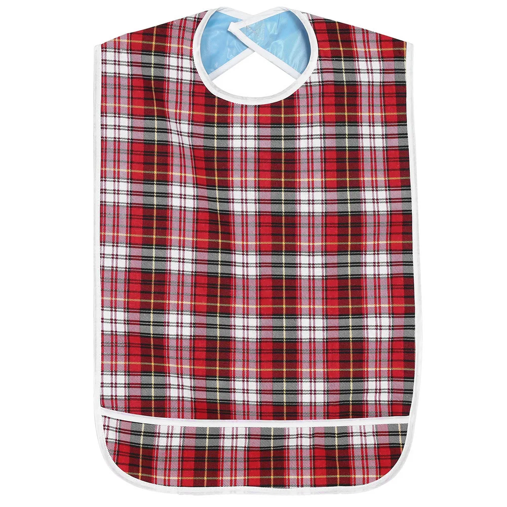 Wholesale Home Apron Waterproof Personalized Apron Retro Plaid Pattern Pvc Adult Bibd