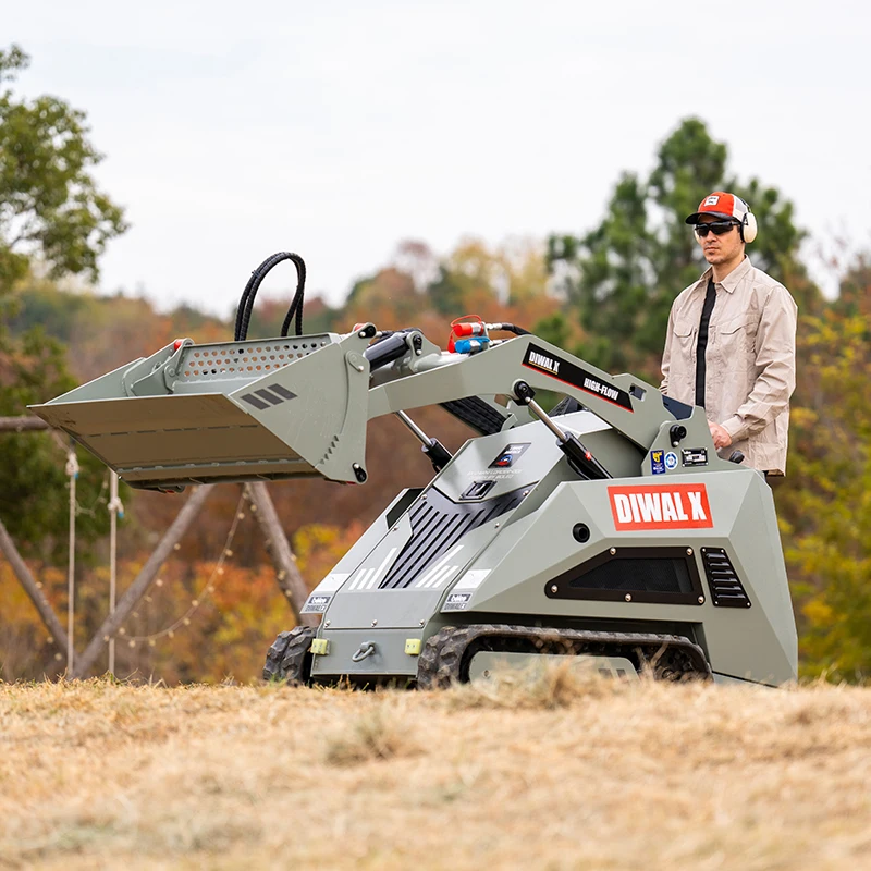 Boleo Wear Resistance Diesel Engine Mini Skid Steer Crawler Loader with Bucket
