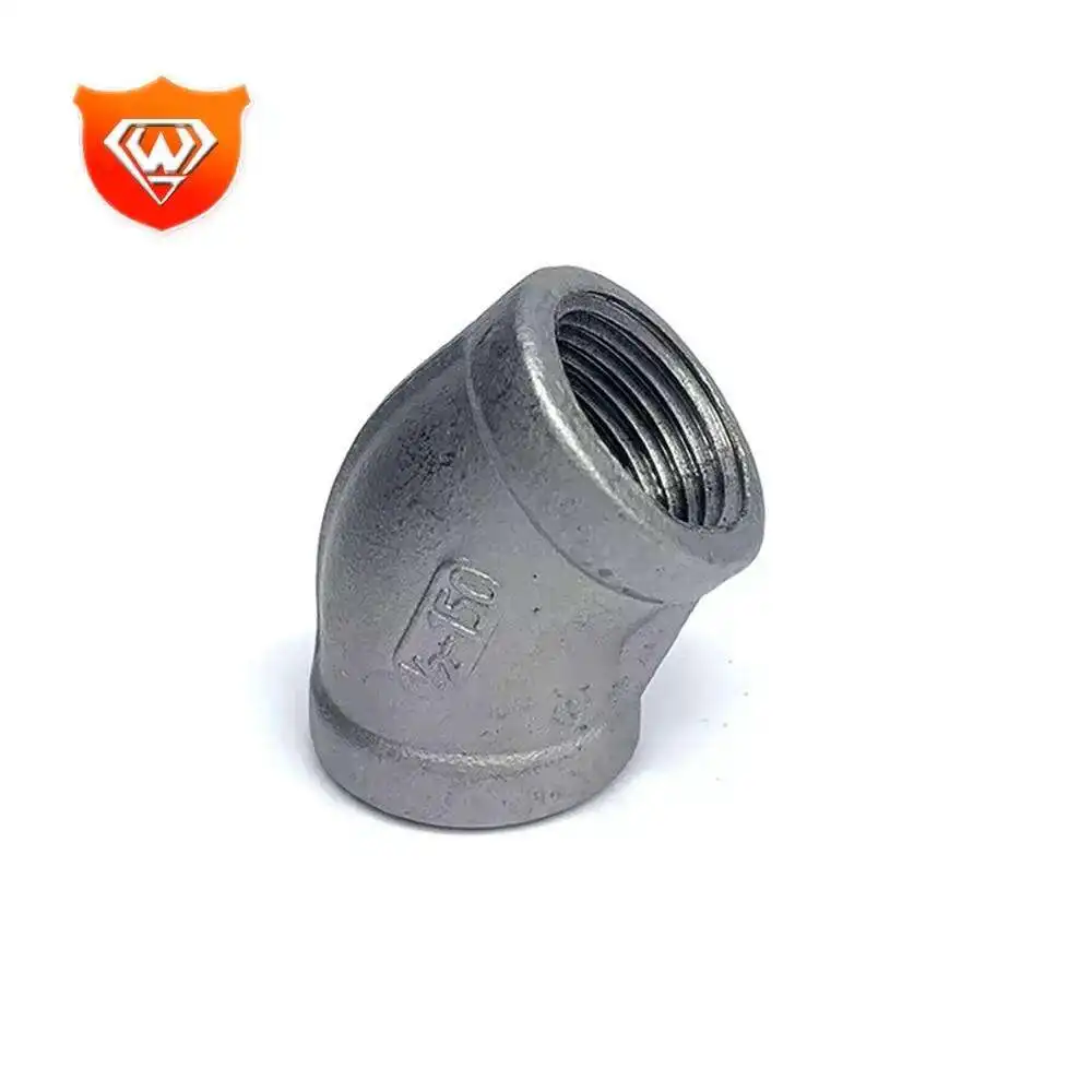 Customized 45 Degree Elbow stainless steel 304 pipe fitting Female Thread Fittings