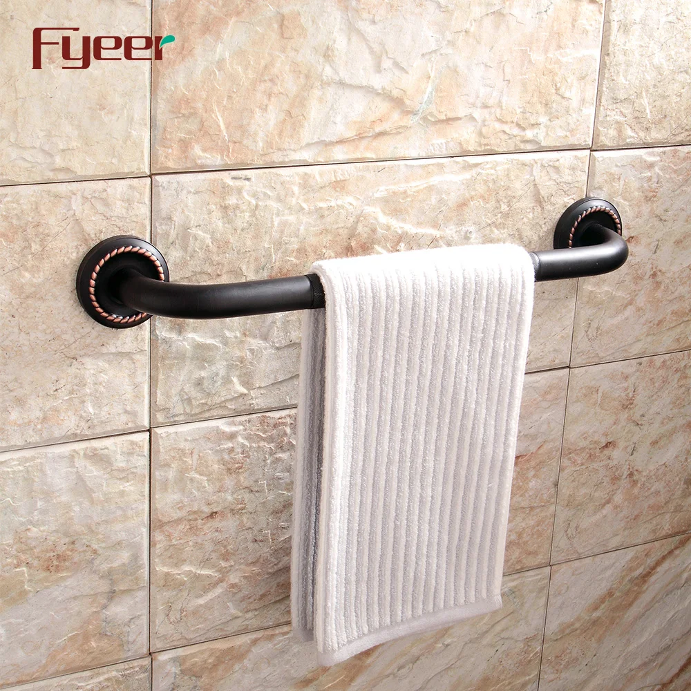 Fyeer черная серия аксессуары для ванной комнаты латунные противоскользящие безопасные