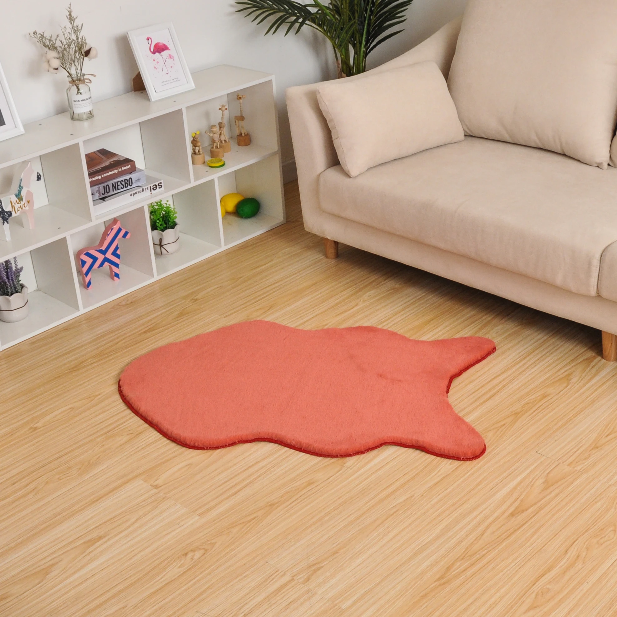 2023 Hot Selling Super Soft Shaggy Faux Rabbit Fur Rugs for Girl Room Floor Area Carpets and Rugs for Living Room