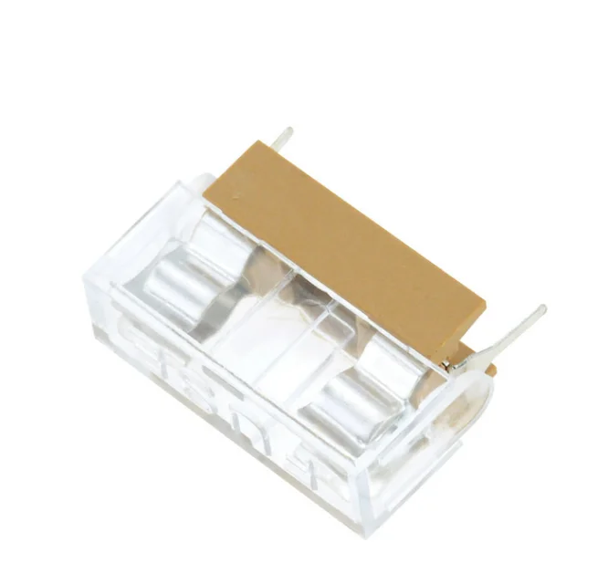 Стеклянный держатель предохранителя 250 В 5*20 мм, прозрачный держатель с прозрачной крышкой, блоки предохранителей, страховочный заголовок 20A 15A 10A 9A