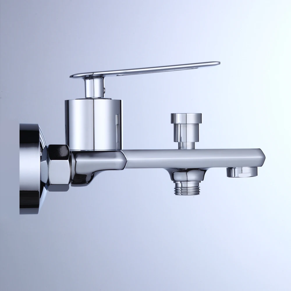 
Bathroom rainfall faucet shower bath fittings wall mounted mixer tap hot cold water 