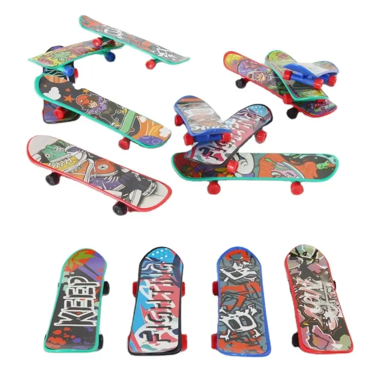 Creative Newhot Fidget Toys Games Fingerboard Skateboard Plastic Mini Finger Board Skate Truck Finger Skateboard Kid gift custom